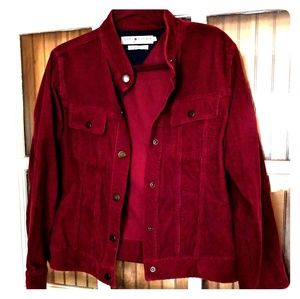 Tommy Hilfiger corduroy jacket dark red